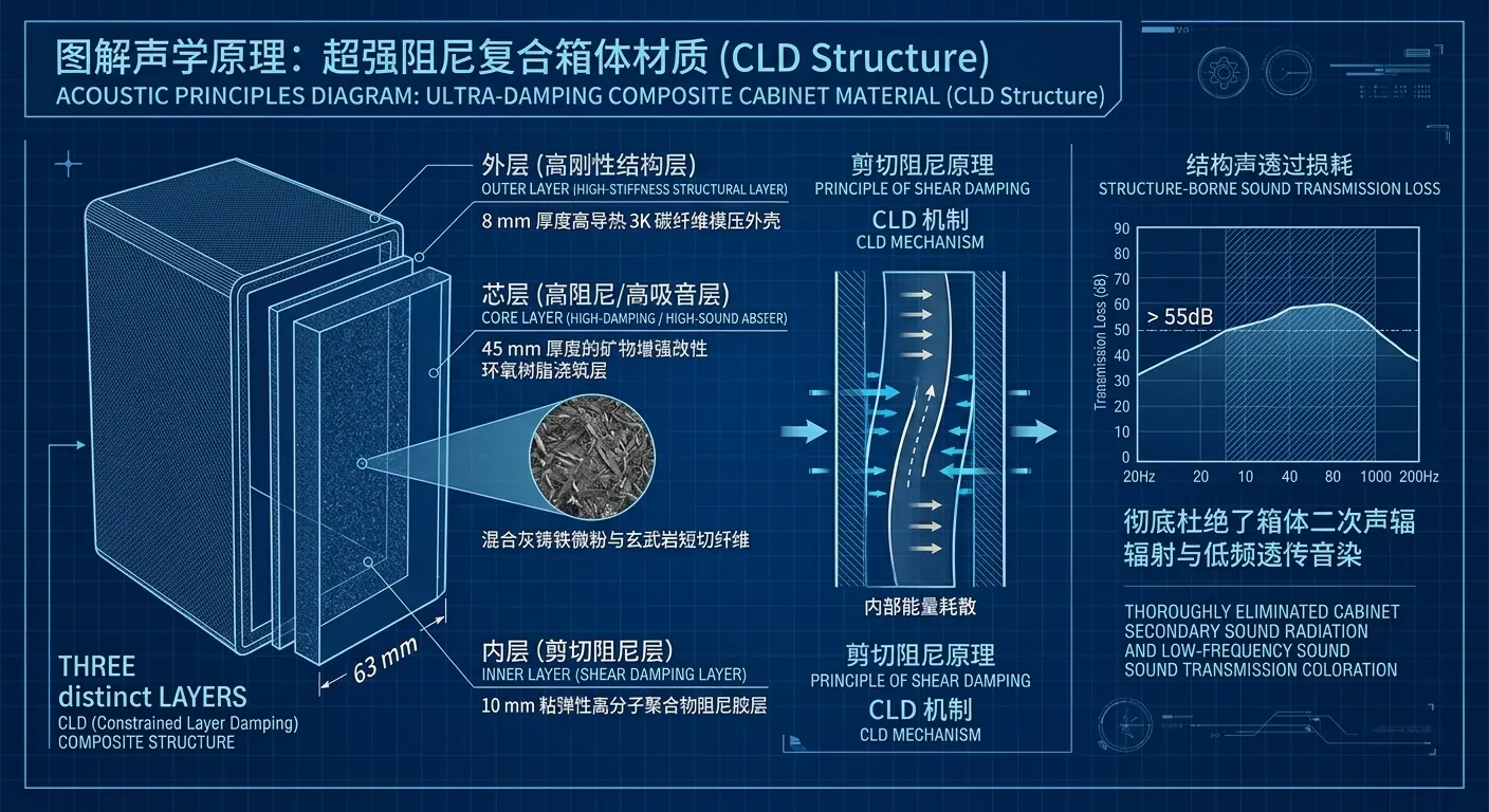 高阻抗复合音振材料 CLD 结构设计图解