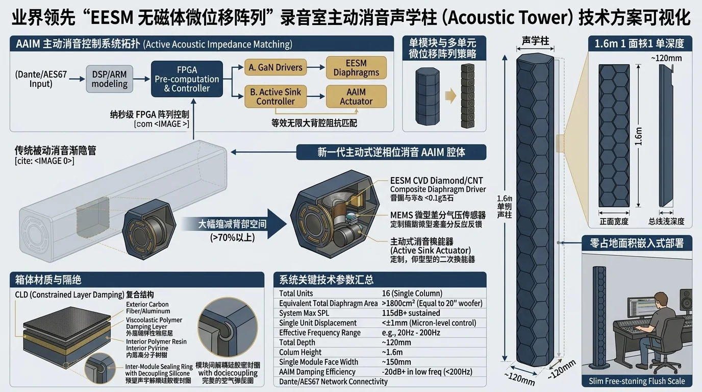EESM 建模换能器拓扑：单一 EESM 换能器剖面与 DSP 数字链路