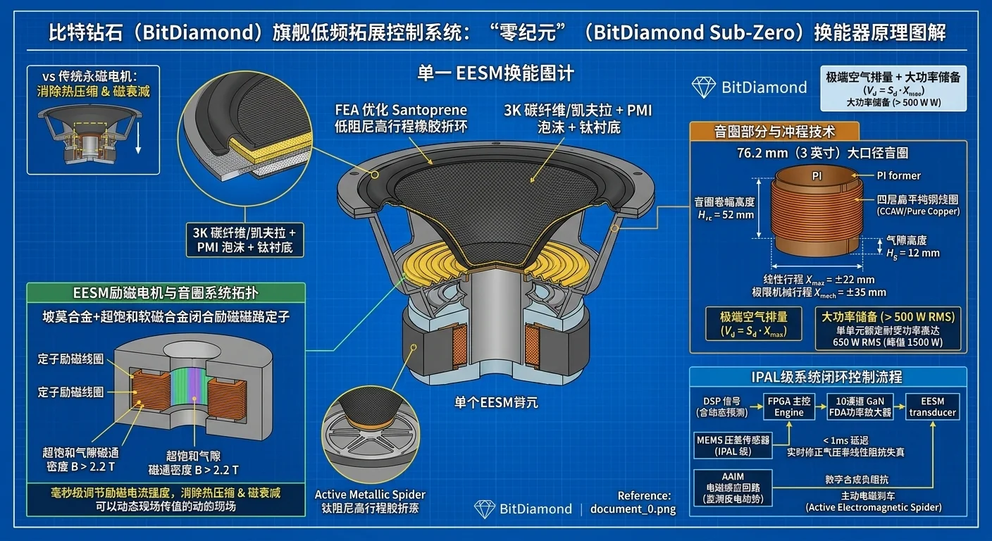 零纪元换能器原理图解：EESM 励磁电机与音圈系统拓扑、IPAL 级闭环控制流程